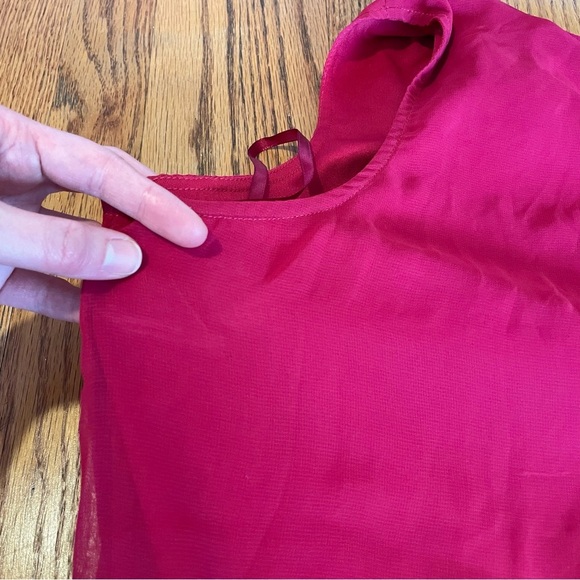NEW NWT OLD TAG TORRID 1 Plus Size Surplice Chiffon Blouse Raspberry Pink Red 1X - Picture 15 of 15